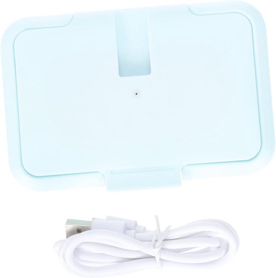 Babydoekjes Verwarmer - Draagbare Houder - Babyverzorging Thuis - Energiezuinig Verwarmen - 12 x 10 x 5 cm - Hemelsblauw