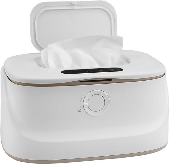Babydoekjes Verwarmer - Vochtige Doekjes Houder - Baby Comfort - 3 Temperatuur Instellingen - 22 x 14 x 11 cm