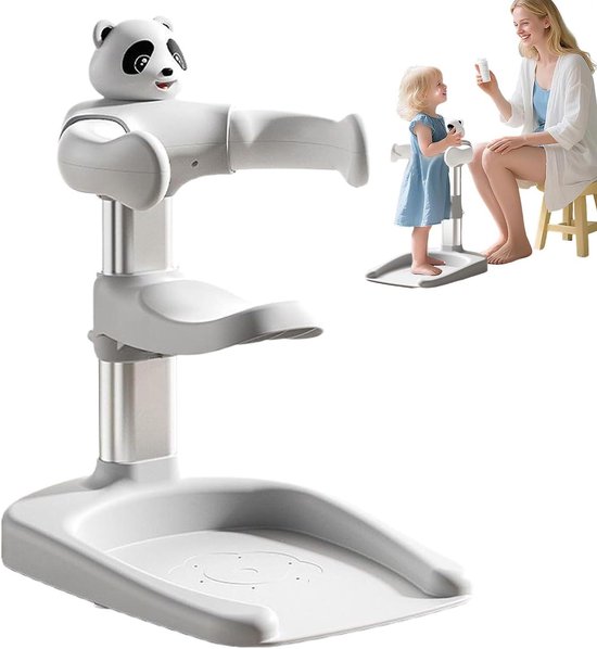 Babydouche standaard - Babybadje houder - Veilig Baden - Opvouwbaar en Antislip - 21 x 355 x 21 cm - Wit