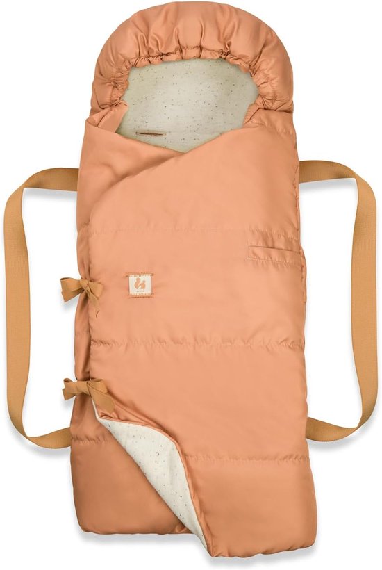 Babydraagtas Voetenzak - Babynestje Speelkleed - Veilig Onderweg - 3-in-1 Functionaliteit - 85x40x13 cm - Stippen Kurk