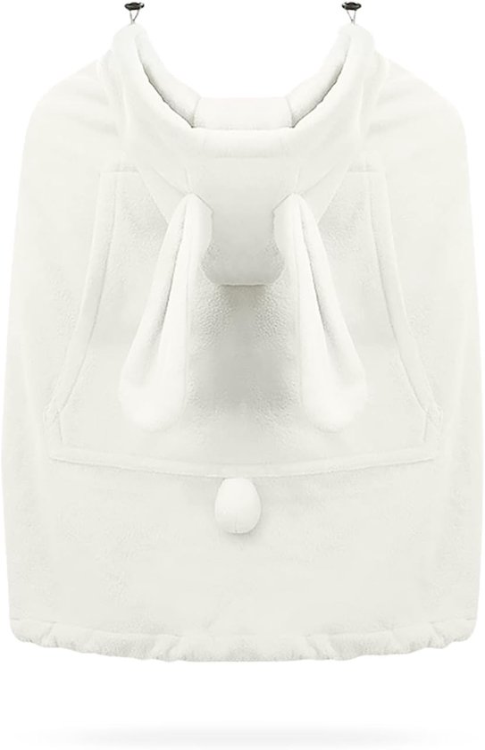 Babydraagzak - Babyhoes - Warm en droog - Met afneembare capuchon - 32x28x11 cm - Wit