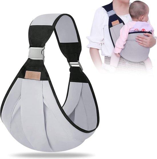 Babydrager voor pasgeborenen vanaf de geboorte, verstelbare babydraagdoek, wikkelen met dikke schouderbanden, sneldrogend, babydraagdoek voor pasgeborenen vanaf de geboorte, voor baby's van 0 tot 36 maanden van Hana