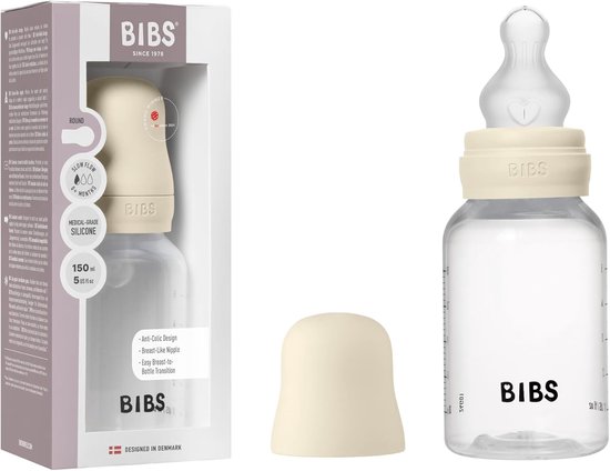 Babyfles 150 ml met Silicone Zuignap - Anti-Krampjes, BPA-Vrij en Langzame Doorstroming