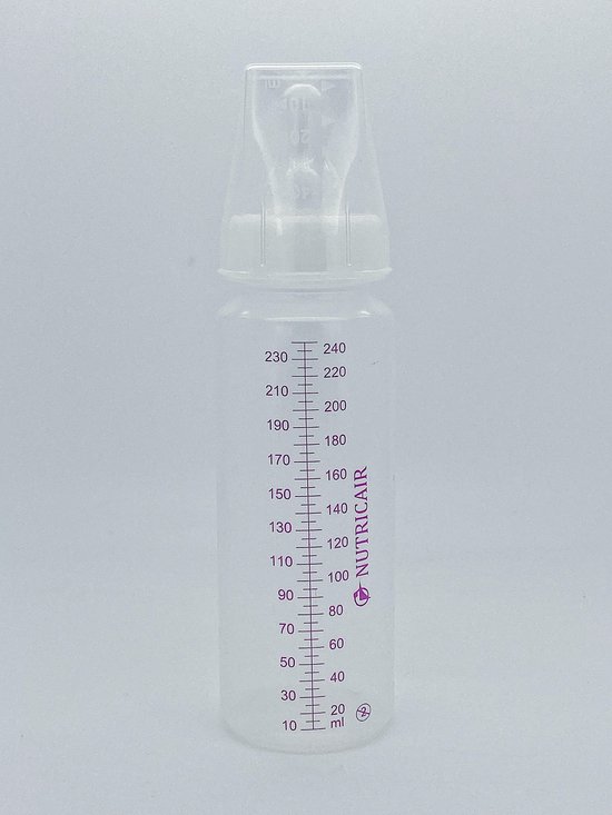 Babyfles 240ml 3-Standenspeen Wegwerp - Steriel Verpakt 10 stuks van HeltiQ