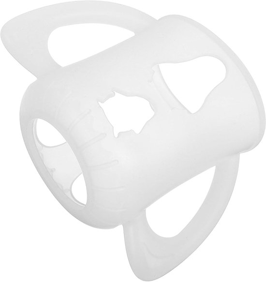 Babyfles Beschermhoes - Fles Handvat Beschermer - Babyvoeding Geven - Valbeveiliging - 12.5 cm - Wit