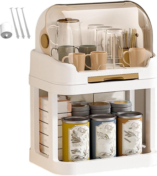 Babyfles Droogrek - Fles Droger Organizer - Flessen Drogen - Met Beschermhoes - 36 x 30.5 x 36 cm