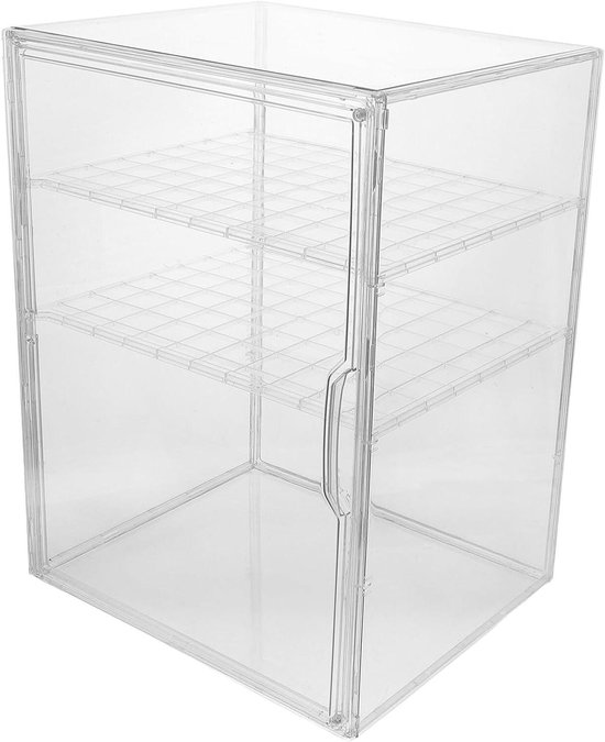 Babyfles Opberger - Flessenhouder Organizer - Babyvoeding Opslag - Magnetische Deuren - 40 x 30 x 25 cm - Transparant