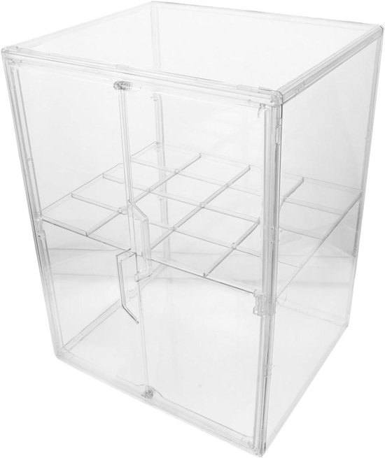 Babyfles Opberger - Opbergbox Baby - Babykamer Organiseren - Dubbele Deuren - 40 x 30 x 25 cm - Transparant