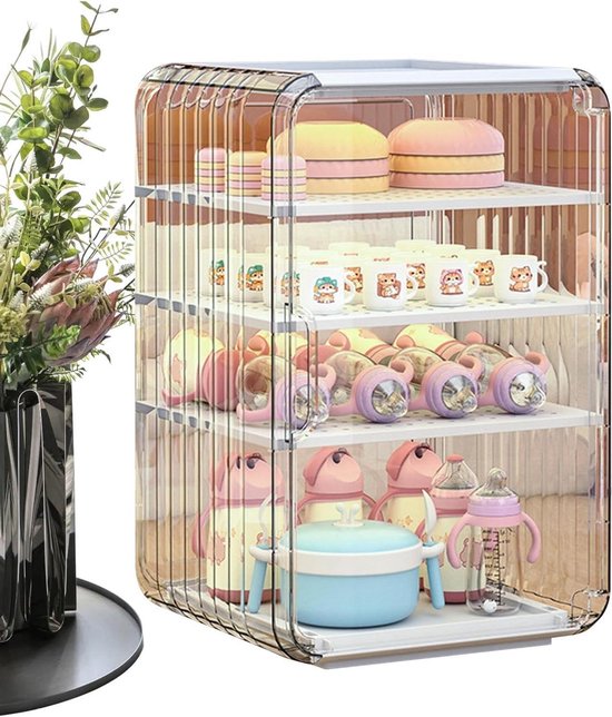 Babyfles Organizer - Peuter Benodigdheden - Hygiënisch Opslaan - Stofdichte Deksel - Grote Capaciteit - Wit
