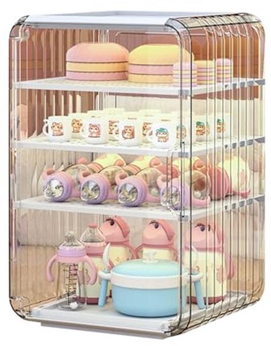 Babyfles Organizer voor Keuken en Kinderkamer - Voldoende Opbergruimte met Stofdichte Deksel
