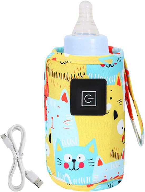 Babyfles Verwarmer - USB Melk Opwarmer - Reizen Met Baby - Draagbaar USB Verwarmingselement - 13.7 cm - Multicolor