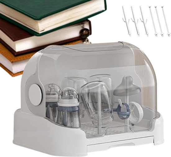 Babyflessen organizer - Flessen opberger - Babykamer organisatie - Stofvrij en hygiënisch - 315 x 255 cm - Wit