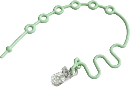 Babyfopspeenclip - Veiligheidsriem Speelgoed - Spullen Vasthouden - Verstelbare Lengte - 20-40 cm - Groen
