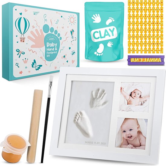 Babyfotolijst Set \ posters voor de kinderkamer - Baby Hand en Footprint Kit \ kit voor pasgeboren jongens/meisjes - baby fotolijst, Fotolijstplank van Pearhead