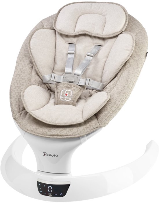 BabyGo Swing Beige Elektrische Babyschommel