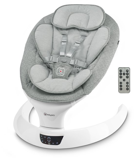 BabyGo Swing Grey Elektrische Babyschommel van Merkloos