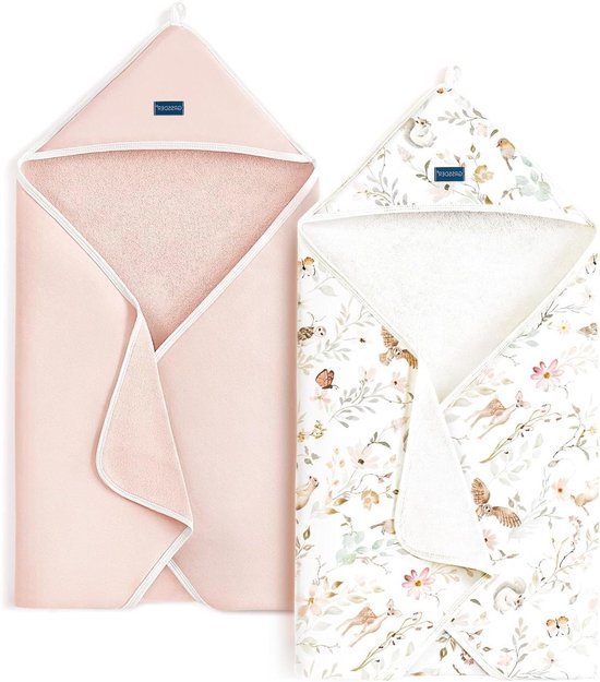 Babyhanddoek met capuchon - Badcape baby Kinderbadjas - Baby baden - Superzacht gebreid badstof - 86 x 86 cm