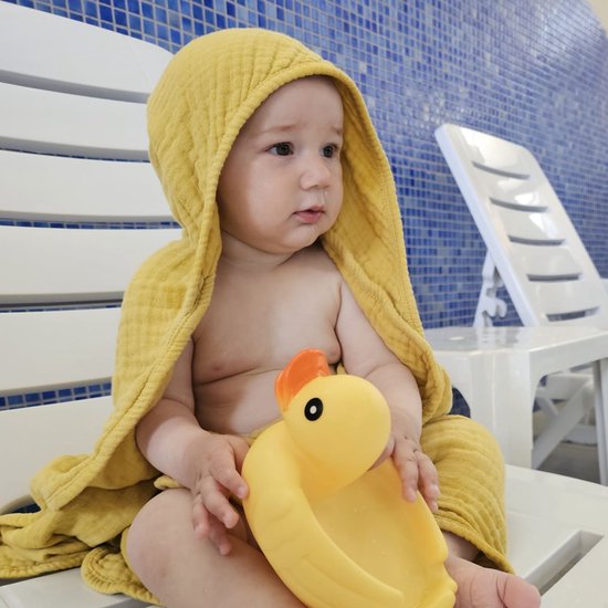 Babyhanddoek OrganicEra Biologische mousseline babyhanddoek met capuchon