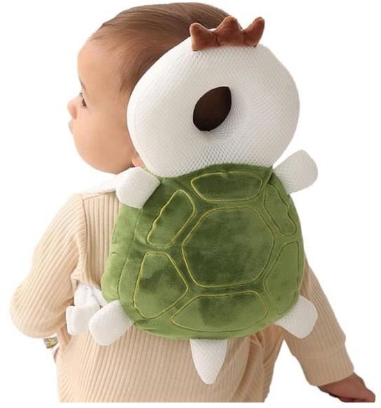Babyhoofdbeschermingsrugzak - anti-valkussen - verstelbare schildpad van Merkloos