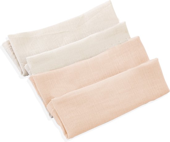 Babyjem Monddoek Hydrofiel Zalm 4-Pack van Babyjem