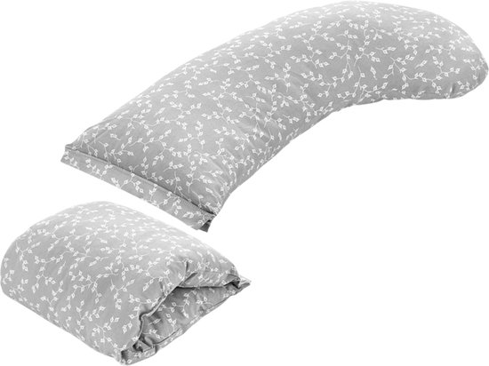 Babyjem Voedingskussen Met Hoofdsteun Bloem Grijs van Babyjem