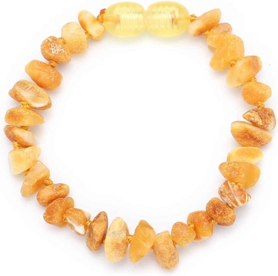 Baby/Kind – Barnsteen armbandje – Chips - Ruwe kraaltjes - 14cm - Butter van Edelsteen Bracelets