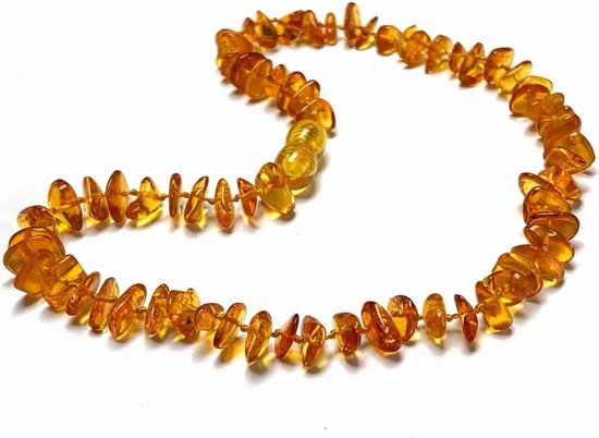 Baby/Kind - Barnsteen ketting - honey - chips 33cm van Elya