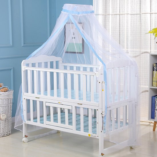 Babyklamboe - Staande klamboe - Koepelontwerp - Comfortabel, ademend, duurzaam - Opvouwbaar en opbergbaar - Blauw van Jelova