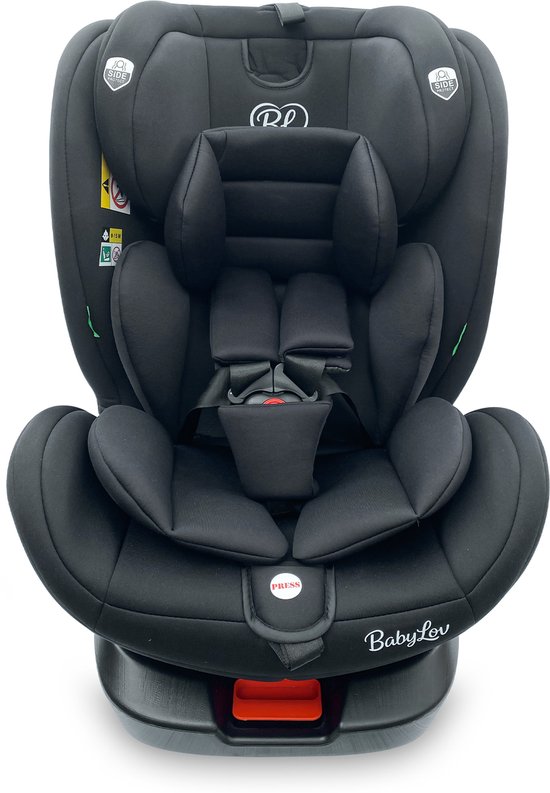 BabyLov Autostoel 360° Draaibaar - i-Size R129 - ISOFIX Autostoel 40-150 cm - 0-12 Jaar - Groep 0/1/2/3 - Zwart