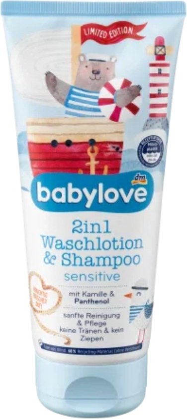 Babylove Babyshampoo douche- en waslotion 2in1, 200 ml van babylove