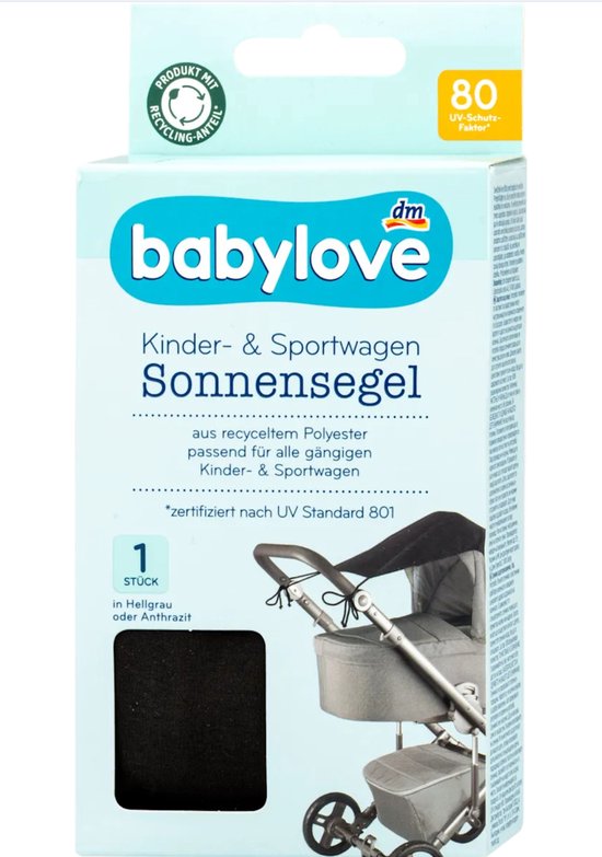 babylove Zonnenscherm voor Kinder- en Sportwagens – UV 80 Protect van Merkloos