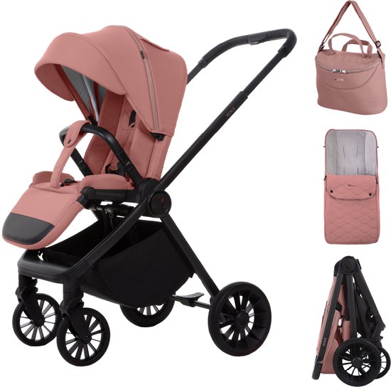 Babylux Buggy Kinderwagen SCALE Reisbuggy met Ligfunctie, Kleur: Eosin van BabyLux