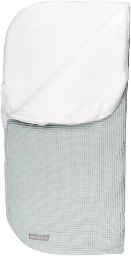 Babymantel Voetenzak - Slaapzak Deken - Baby Warm Houden - Verstelbaar Design - 93 x 93 cm - Groen Wafel