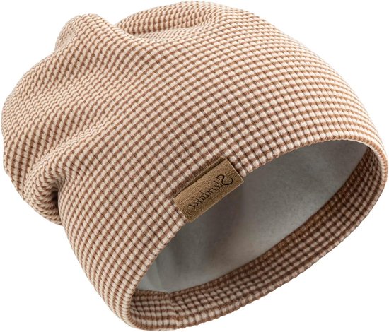 Babymuts Rib - Muts Jongen - Warm Houden - Gevoerd Fleece - One Size - Gestreept