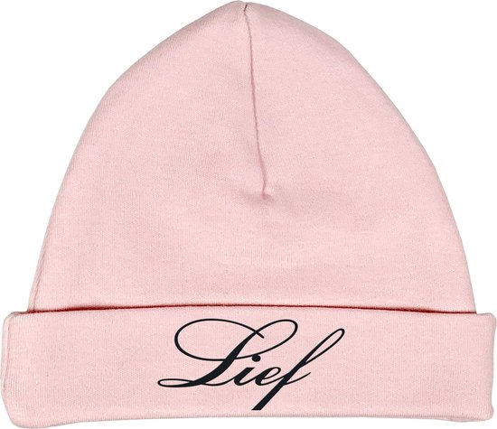 Babymutsje Blush 62-68- met naam geborduurd van Hippe Mensjes