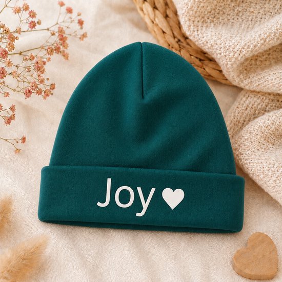 Babymutsje met Naam Groen– Gepersonaliseerd Newborn Mutsje Groen– Kraamcadeau Baby – Groen Jongens