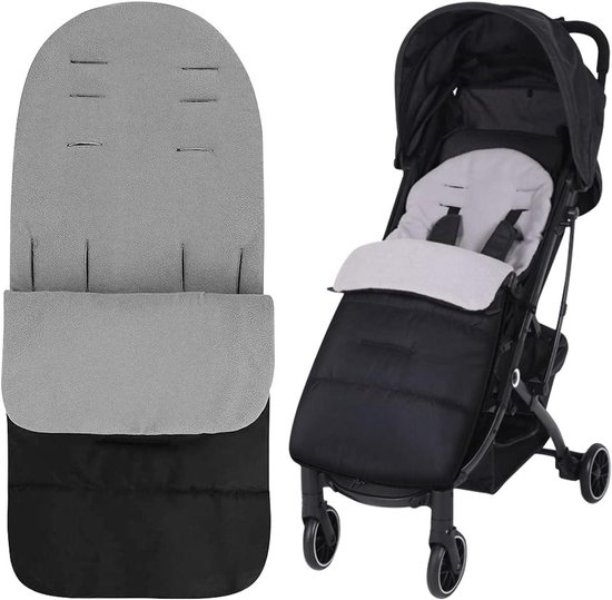 Babymutsmuffe Winter - Kinderwagen Zak - Warmte Buiten - Waterdicht Winddicht - 63 x 39 cm - Wit