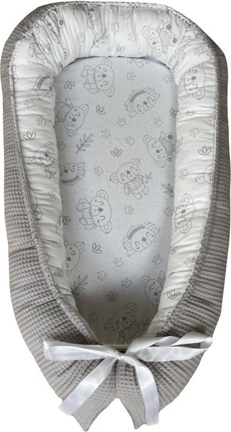 Babynestje Lichtgrijs Panda van Snoozzz