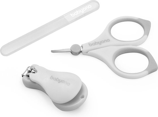 BabyOno |baby manicureset grijs|0+ van Babyono