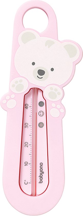 Babyono - Babybadthermometer- teddybeer - 0m+ Roze van Babyono