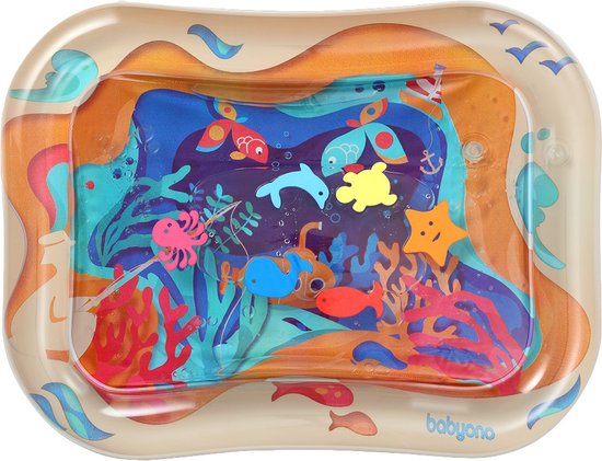 Babyono - Waterspeelmat Baby - Sensorische - Watermat - Speelkleed - Opblaasbaar - Waterspeelgoed Baby - Kraamcadeau van Babyono