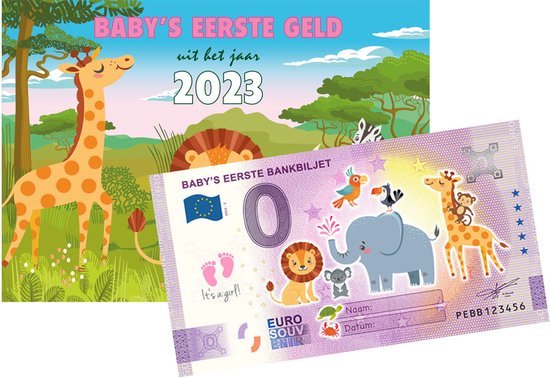 Baby's eerste geld Muntset 2023 roze van Royal Dutch Mint