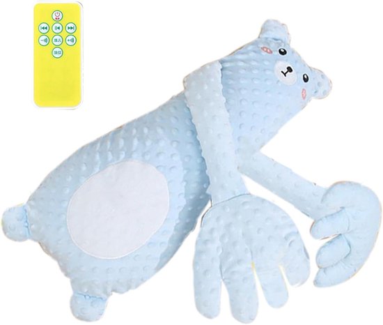 Babys Hand Kussen - Kind Kussen Palm - Baby Kalmeren - Textuur Ergonomisch - 1 Stuk - Blauw