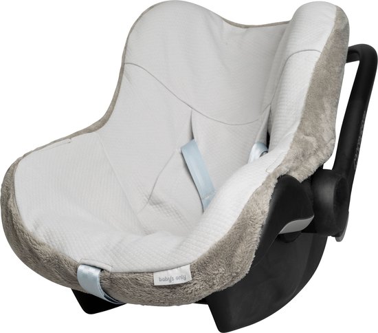 Baby's Only Baby autostoelhoes 0+ Cozy - Geschikt voor Maxi Cosi - Urban Green - Hoes voor de autostoel met teddystof - Geschikt voor 3- & 5-puntsgordel van Baby's Only