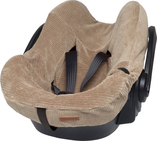 Baby's Only Baby autostoelhoes universeel Sense - Hoes voor de autostoel - Groep 0+ - Clay - Zachte rib corduroy stof - Geschikt voor 5-puntsgordel van Baby's Only