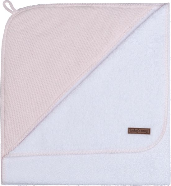 Baby's Only Baby badcape - Omslagdoek - Handdoek met capuchon Classic - Classic Roze - 75x85 cm - Badstof van Baby's Only