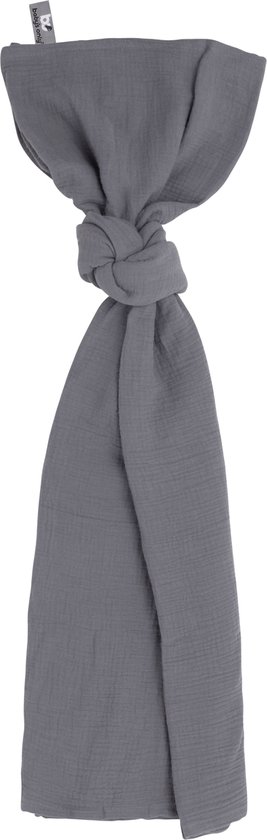 Baby's Only Baby swaddle - Inbakerdoek - Hydrofiele doek Breeze - Antraciet - 120x120 cm - 100% katoen van Baby's Only