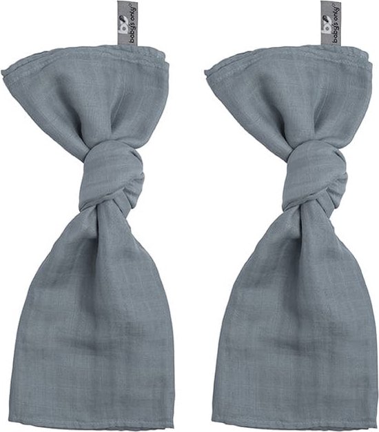 Baby's Only Baby swaddle - Inbakerdoek - Hydrofiele doeken - Stonegreen - 65x65 cm - 70% bamboe/30% katoen - 2 stuks van Baby's Only