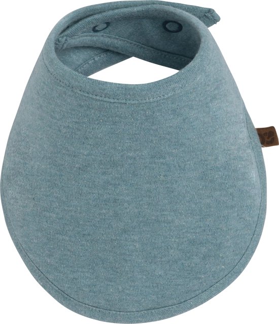 Baby's Only Bandana slab - Slabber Melange - Stonegreen - 100% ecologisch katoen - 0-8 maanden - Verstelbaar in twee maten van Baby's Only
