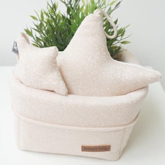 Baby's Only Gebreid baby Muziekdoosje - Muziekhanger ster Sparkle - Goud-Ivoor Mêlee - Met subtiel glittertje - Muziek speelgoed van Baby's Only